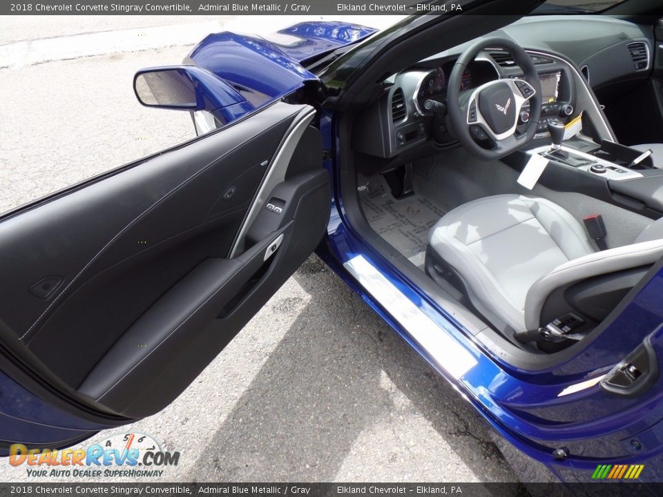 2018 Chevrolet Corvette Stingray Convertible Admiral Blue Metallic / Gray Photo #27