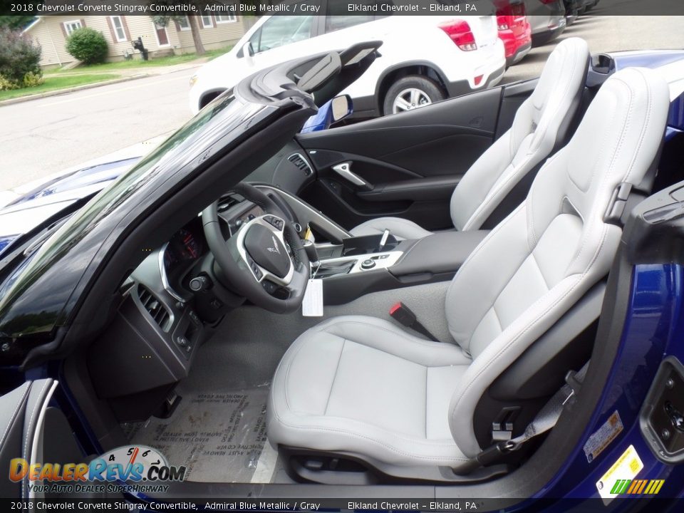 Gray Interior - 2018 Chevrolet Corvette Stingray Convertible Photo #29