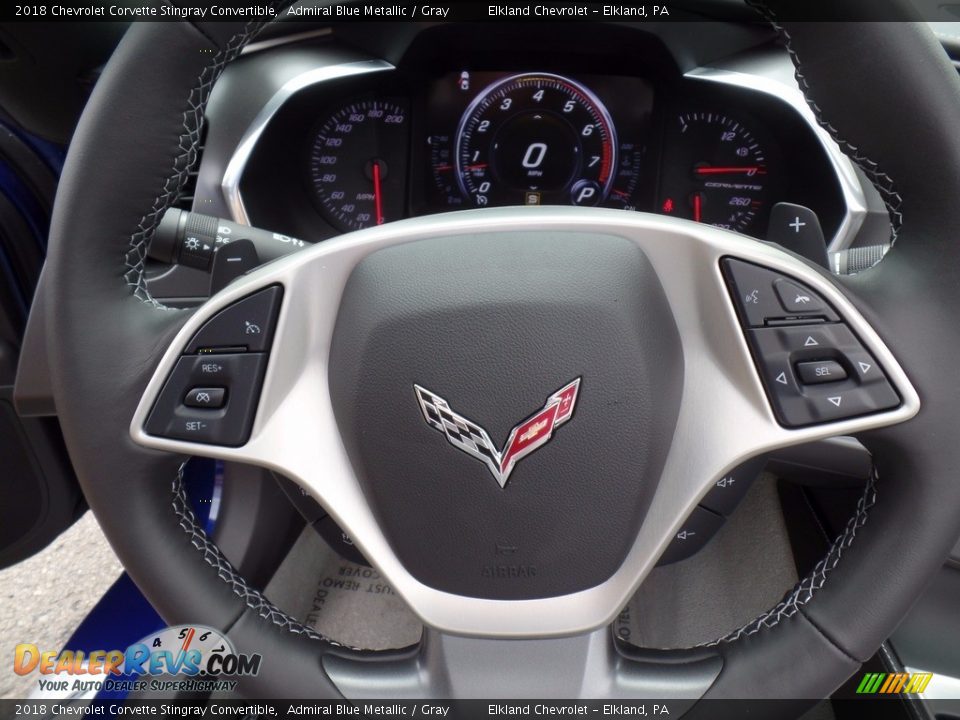 2018 Chevrolet Corvette Stingray Convertible Admiral Blue Metallic / Gray Photo #32