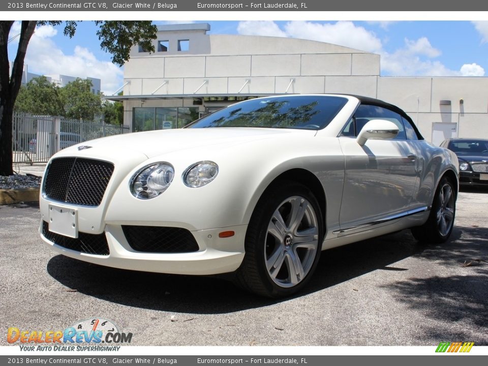 2013 Bentley Continental GTC V8 Glacier White / Beluga Photo #2