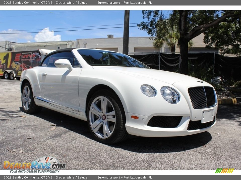 2013 Bentley Continental GTC V8 Glacier White / Beluga Photo #3