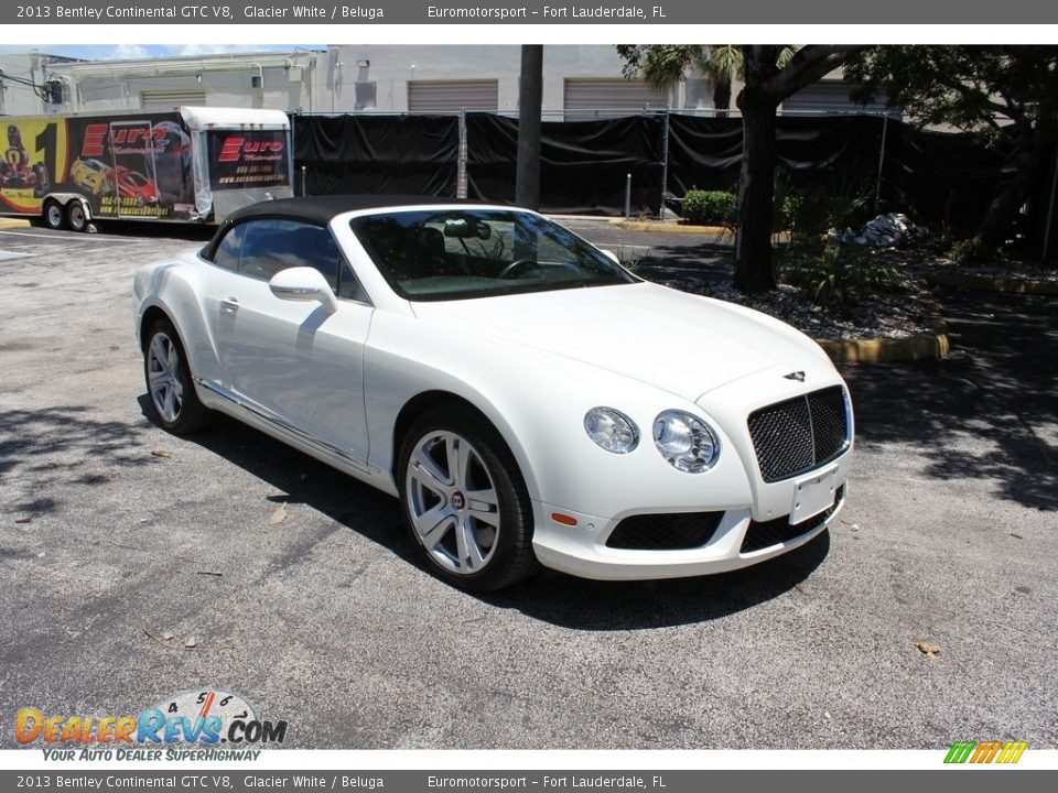 2013 Bentley Continental GTC V8 Glacier White / Beluga Photo #18