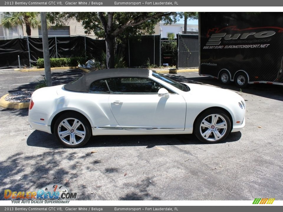 2013 Bentley Continental GTC V8 Glacier White / Beluga Photo #19
