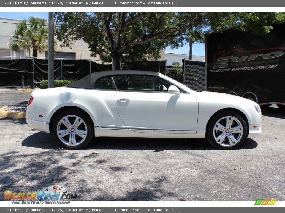 2013 Bentley Continental GTC V8 Glacier White / Beluga Photo #20
