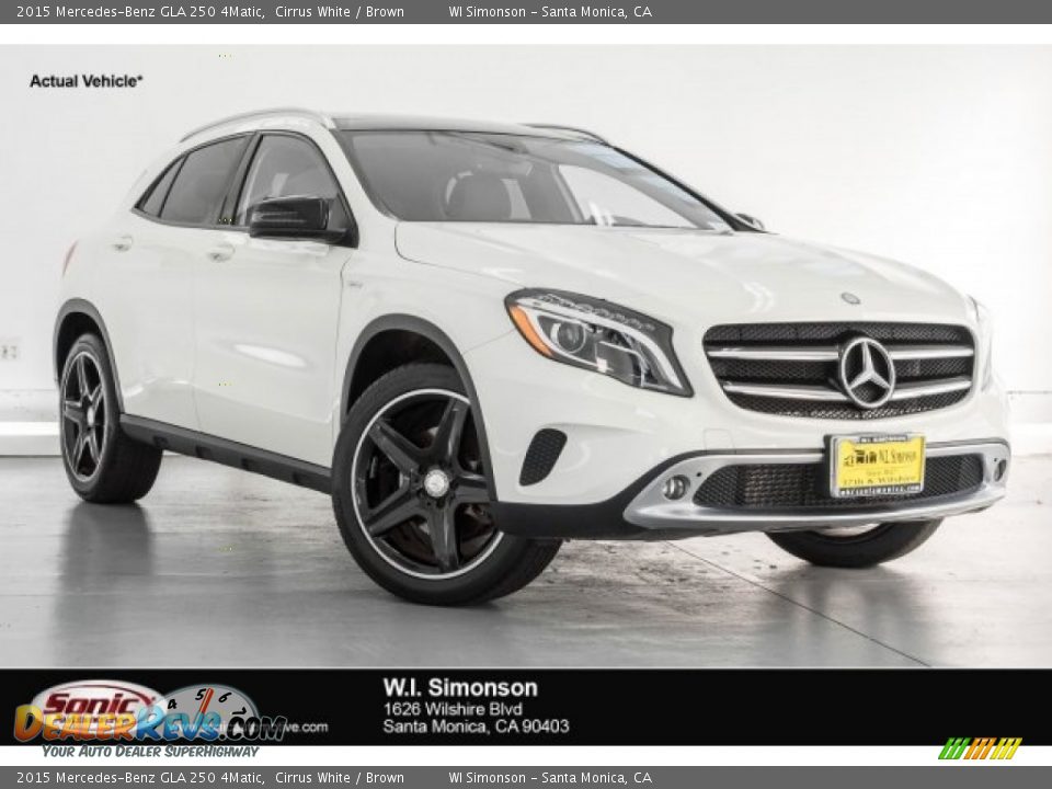 2015 Mercedes-Benz GLA 250 4Matic Cirrus White / Brown Photo #1