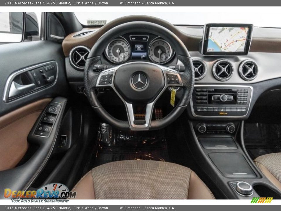 2015 Mercedes-Benz GLA 250 4Matic Cirrus White / Brown Photo #4