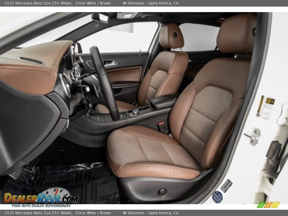 2015 Mercedes-Benz GLA 250 4Matic Cirrus White / Brown Photo #15