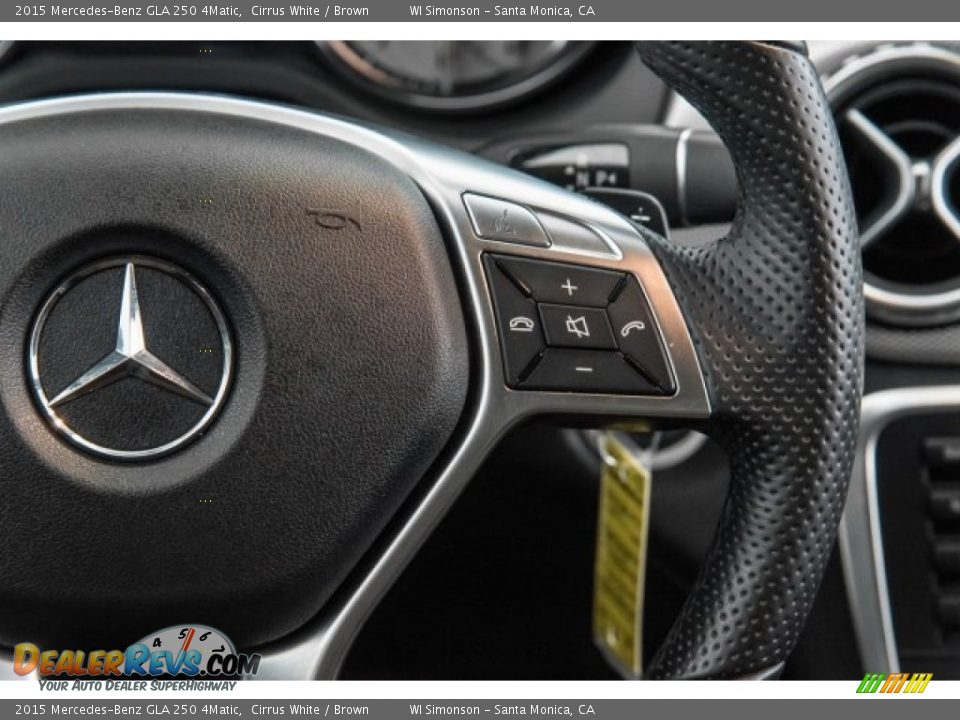 2015 Mercedes-Benz GLA 250 4Matic Cirrus White / Brown Photo #17