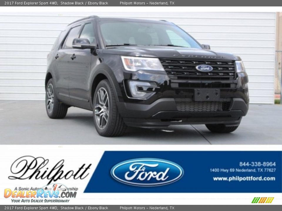 2017 Ford Explorer Sport 4WD Shadow Black / Ebony Black Photo #1