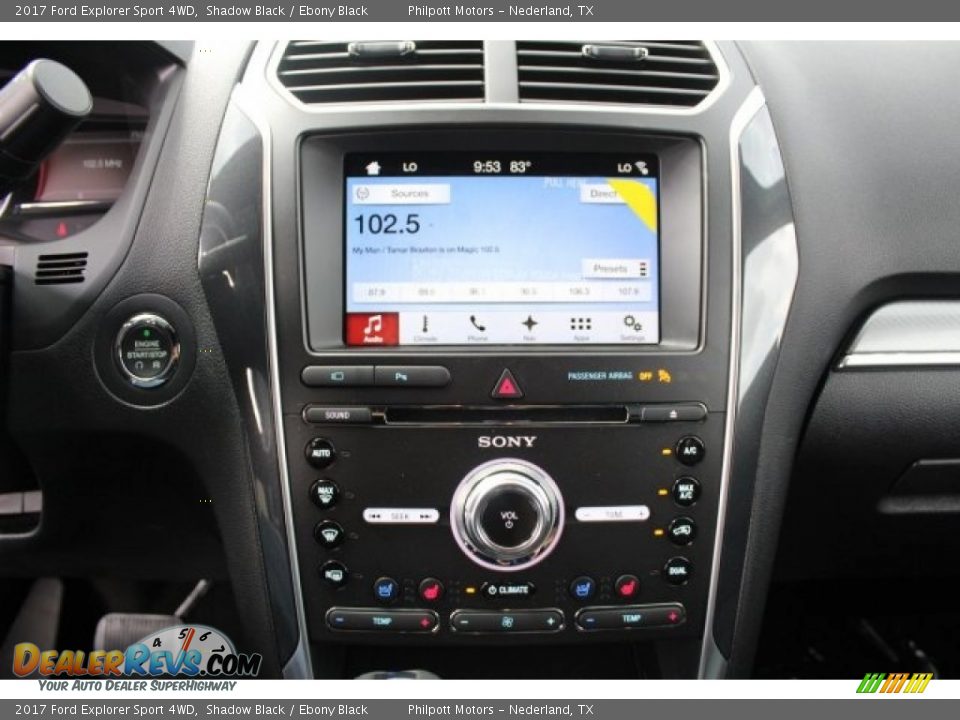 2017 Ford Explorer Sport 4WD Shadow Black / Ebony Black Photo #15