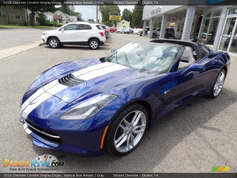 2018 Chevrolet Corvette Stingray Coupe Admiral Blue Metallic / Gray Photo #4