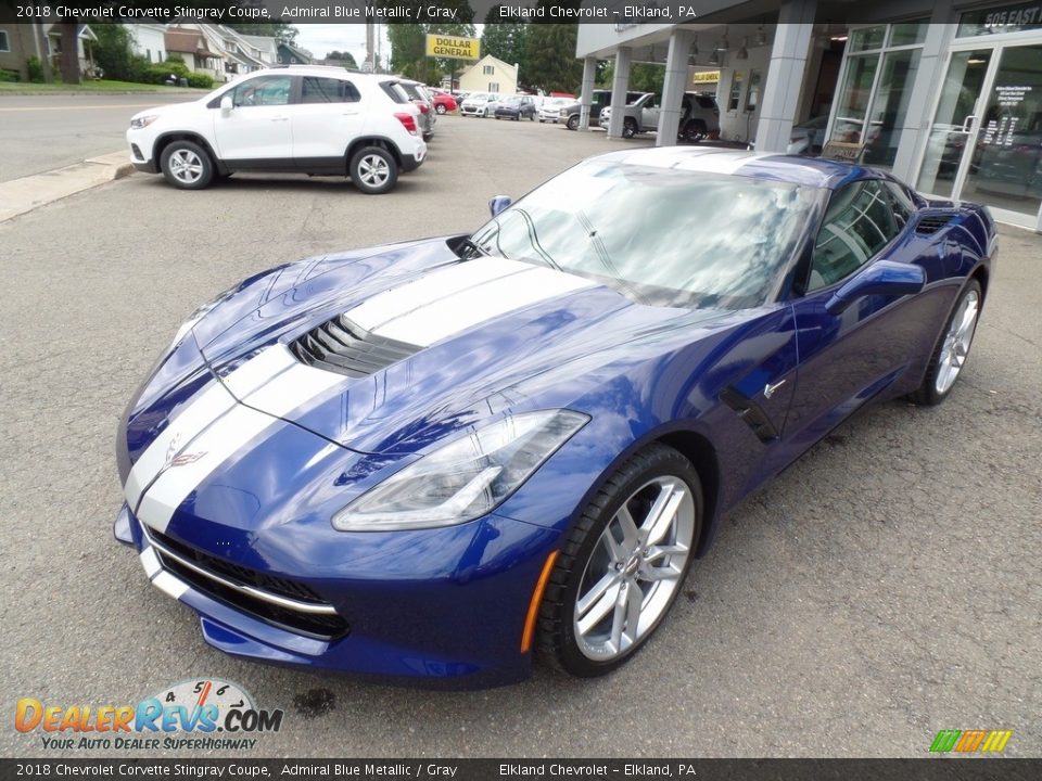 2018 Chevrolet Corvette Stingray Coupe Admiral Blue Metallic / Gray Photo #6