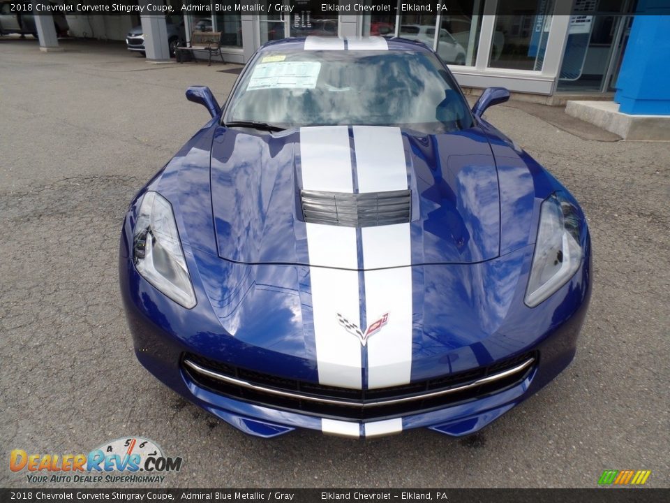 2018 Chevrolet Corvette Stingray Coupe Admiral Blue Metallic / Gray Photo #7