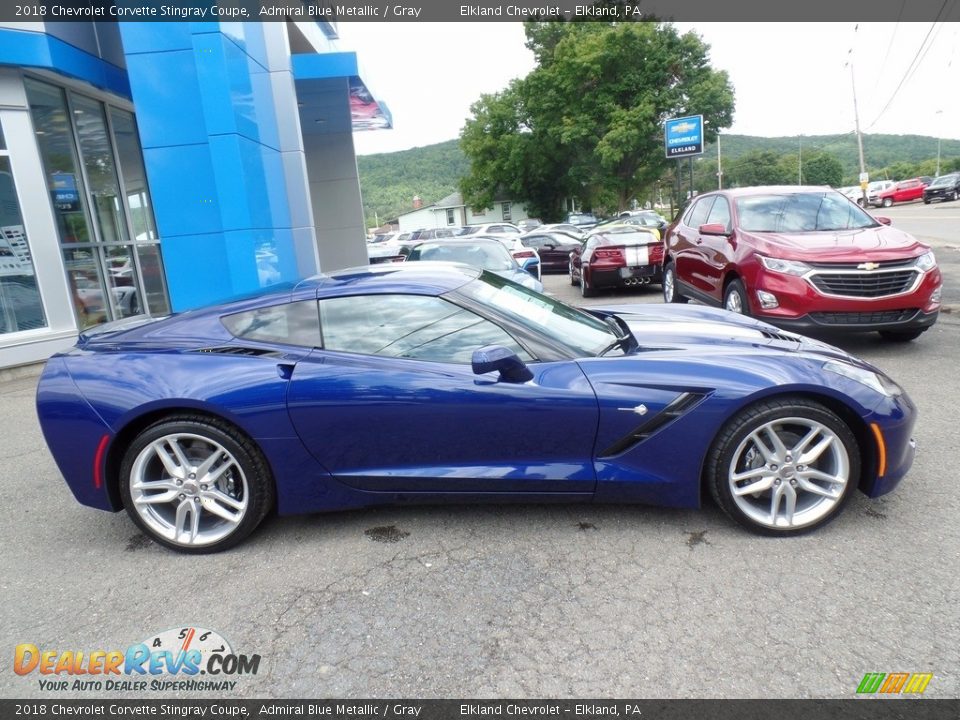2018 Chevrolet Corvette Stingray Coupe Admiral Blue Metallic / Gray Photo #9