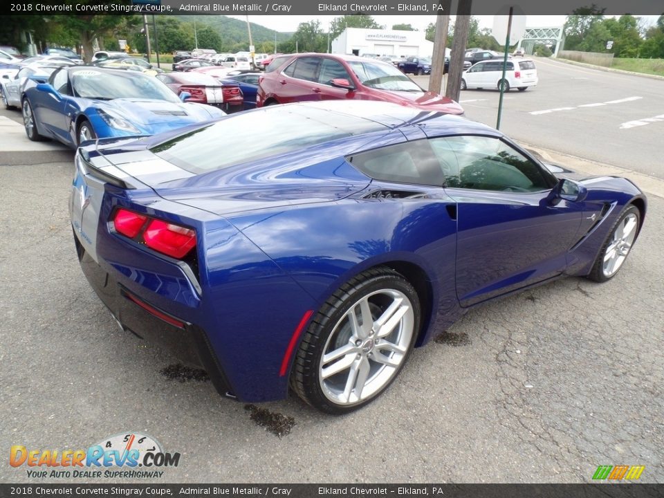 2018 Chevrolet Corvette Stingray Coupe Admiral Blue Metallic / Gray Photo #10