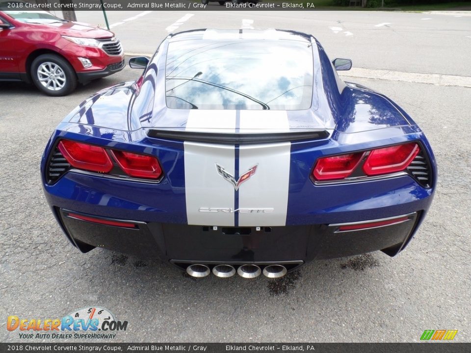 2018 Chevrolet Corvette Stingray Coupe Admiral Blue Metallic / Gray Photo #11