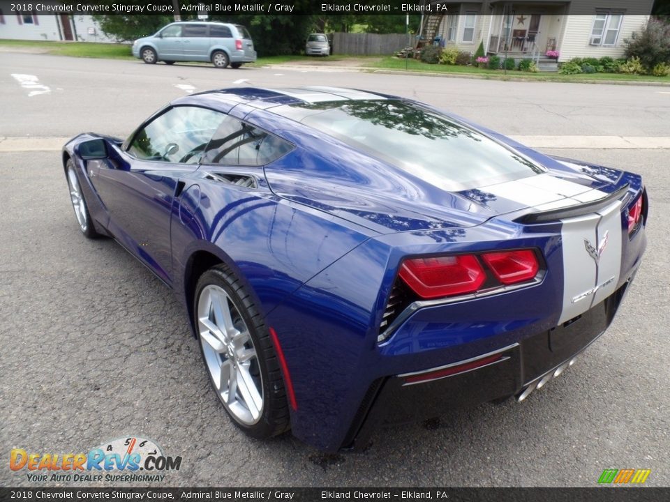 2018 Chevrolet Corvette Stingray Coupe Admiral Blue Metallic / Gray Photo #12