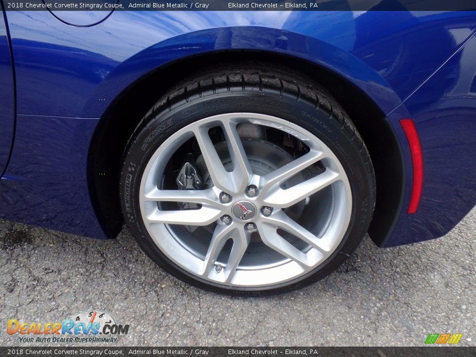 2018 Chevrolet Corvette Stingray Coupe Admiral Blue Metallic / Gray Photo #13