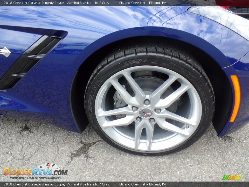 2018 Chevrolet Corvette Stingray Coupe Admiral Blue Metallic / Gray Photo #14