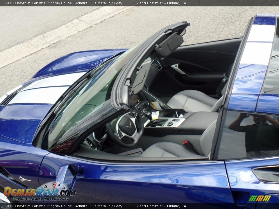 2018 Chevrolet Corvette Stingray Coupe Admiral Blue Metallic / Gray Photo #19