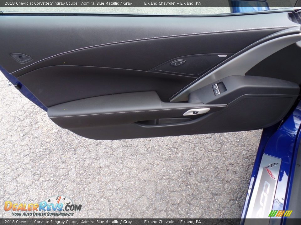 2018 Chevrolet Corvette Stingray Coupe Admiral Blue Metallic / Gray Photo #21