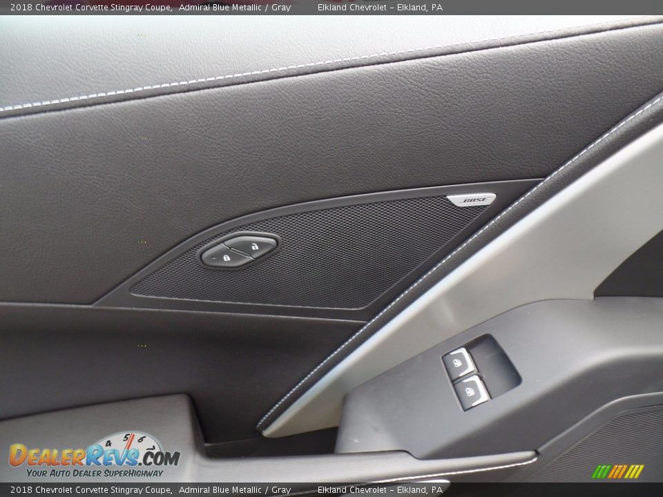 2018 Chevrolet Corvette Stingray Coupe Admiral Blue Metallic / Gray Photo #22