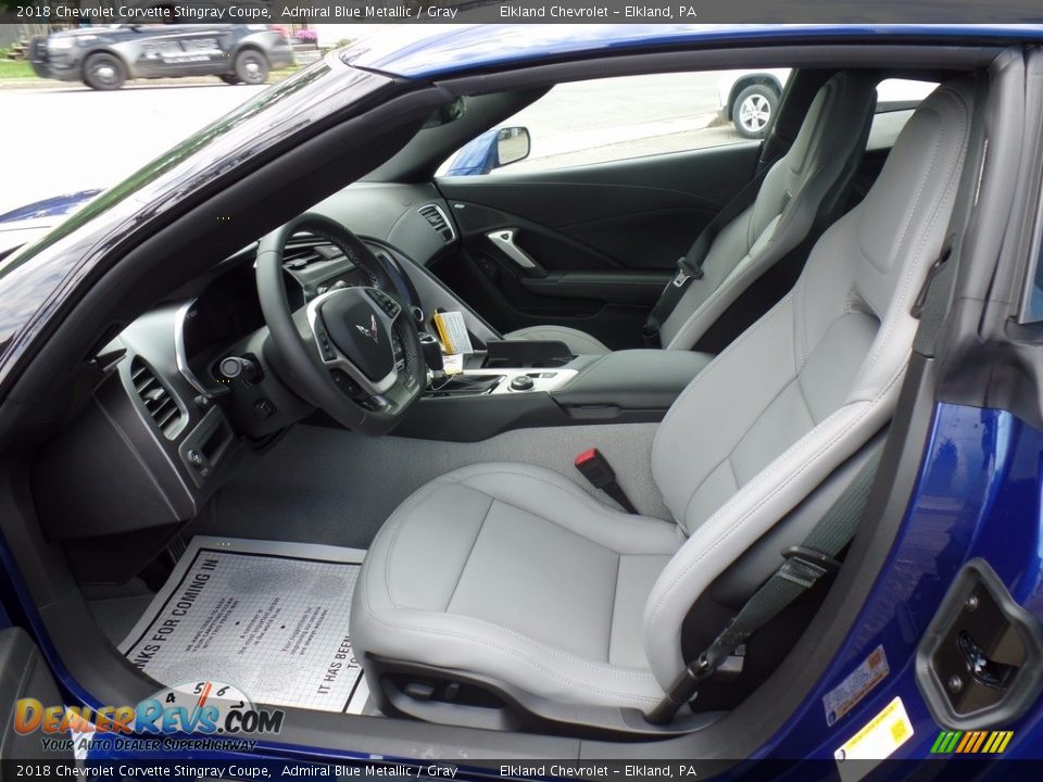 2018 Chevrolet Corvette Stingray Coupe Admiral Blue Metallic / Gray Photo #23