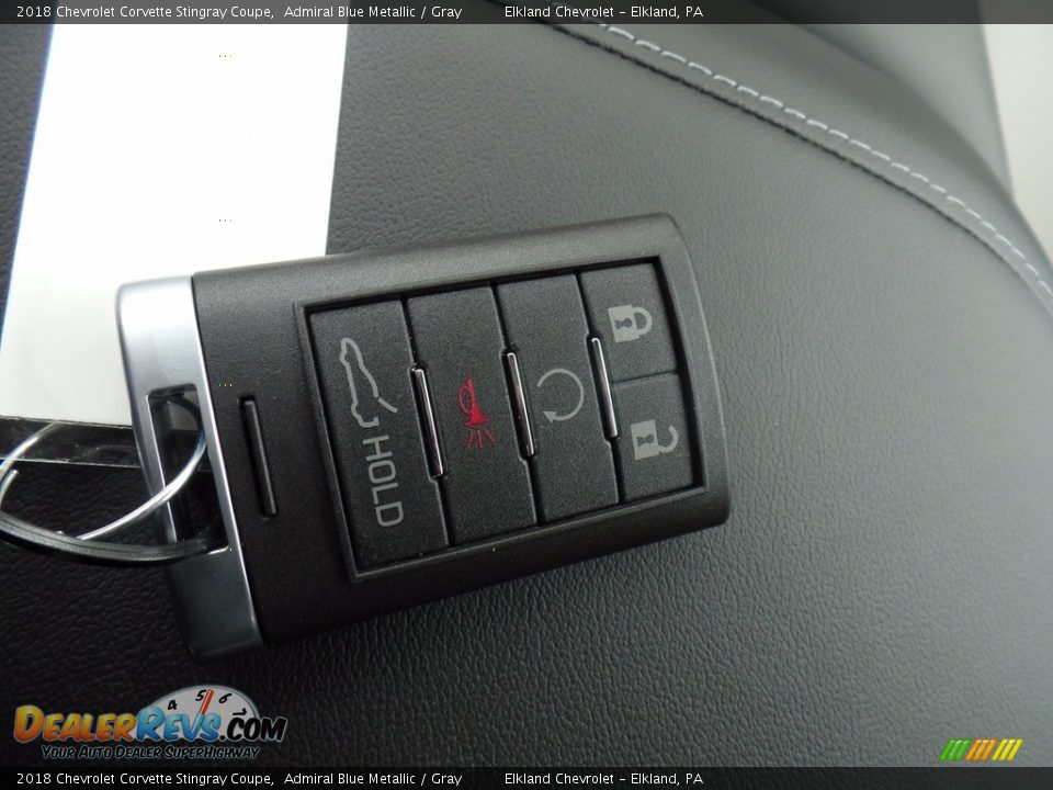 2018 Chevrolet Corvette Stingray Coupe Admiral Blue Metallic / Gray Photo #29