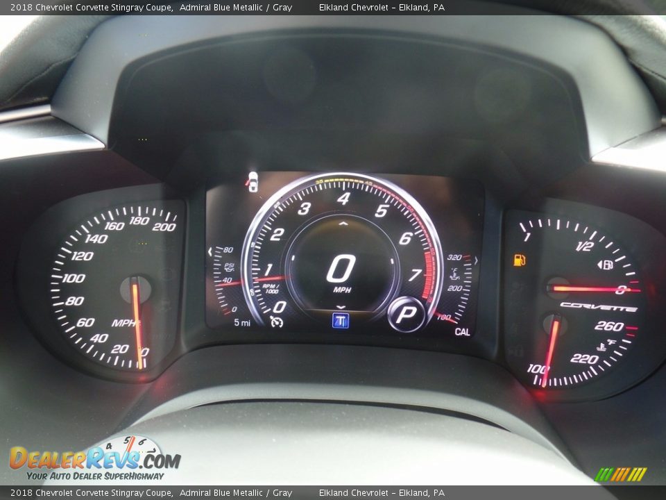 2018 Chevrolet Corvette Stingray Coupe Admiral Blue Metallic / Gray Photo #30