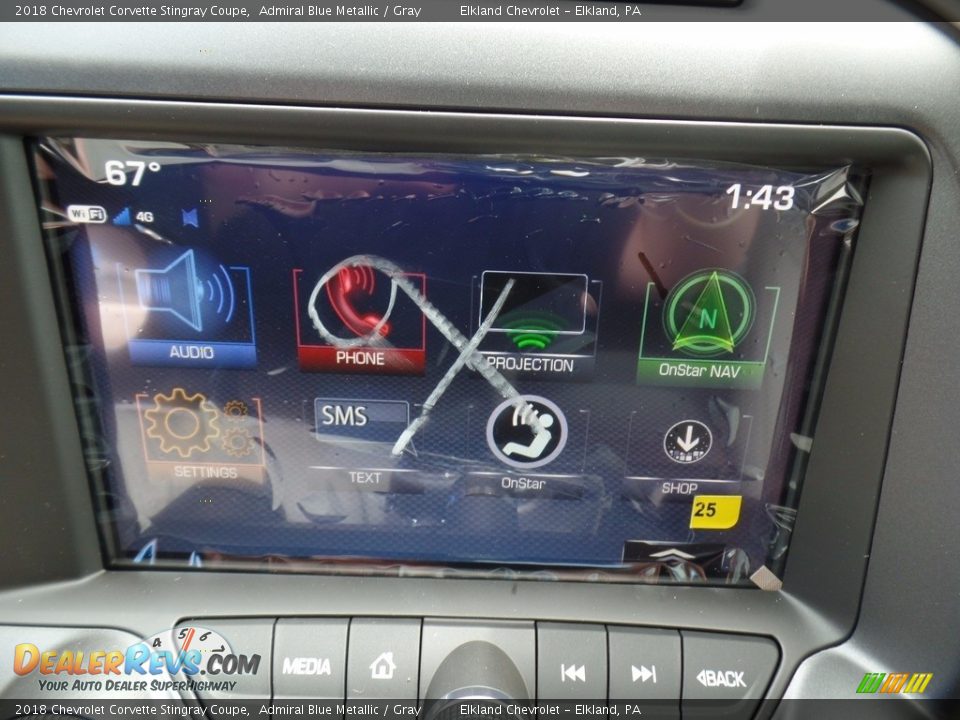 2018 Chevrolet Corvette Stingray Coupe Admiral Blue Metallic / Gray Photo #32