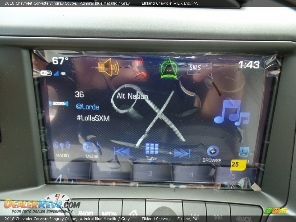 2018 Chevrolet Corvette Stingray Coupe Admiral Blue Metallic / Gray Photo #33