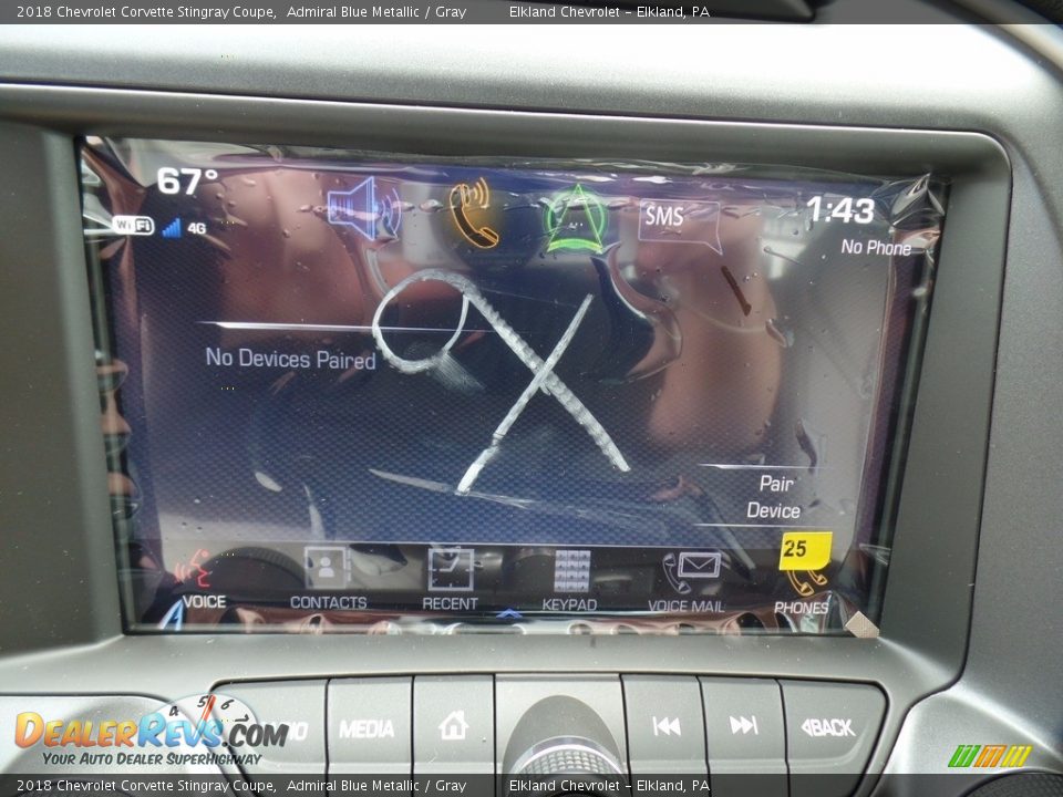 2018 Chevrolet Corvette Stingray Coupe Admiral Blue Metallic / Gray Photo #34