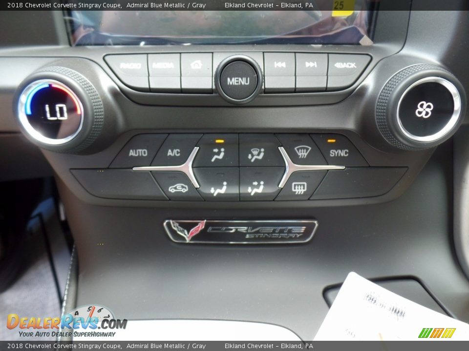 2018 Chevrolet Corvette Stingray Coupe Admiral Blue Metallic / Gray Photo #36