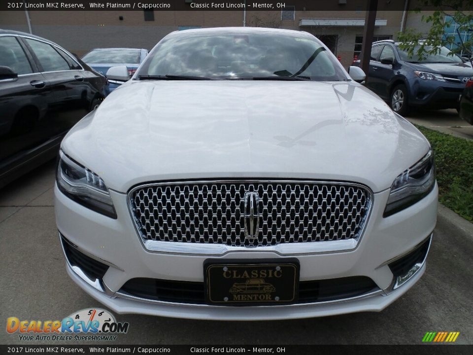 2017 Lincoln MKZ Reserve White Platinum / Cappuccino Photo #2
