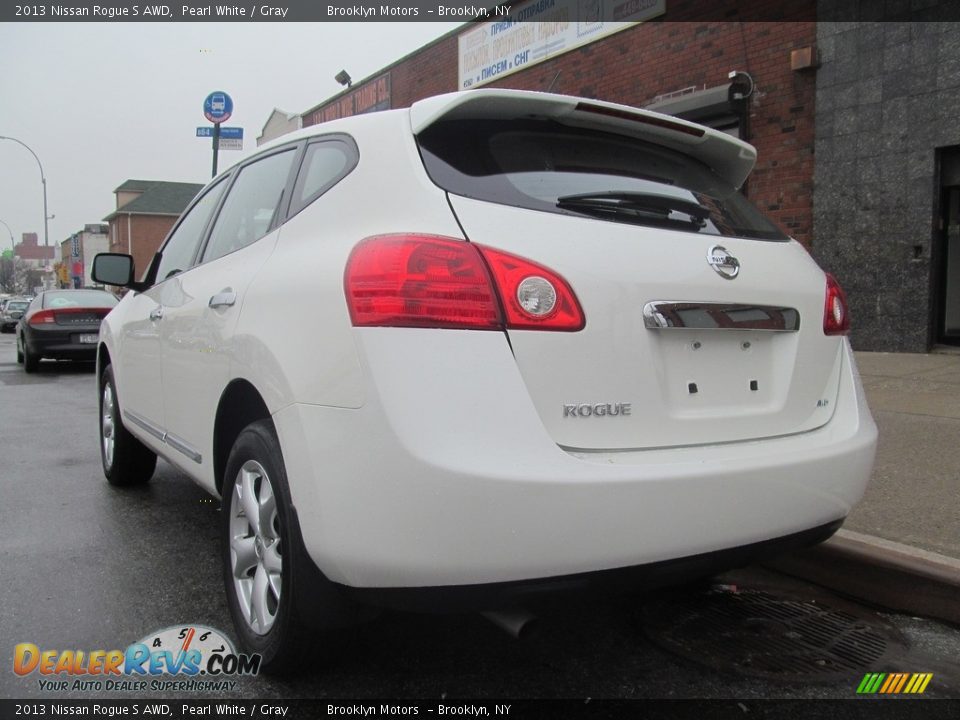2013 Nissan Rogue S AWD Pearl White / Gray Photo #8
