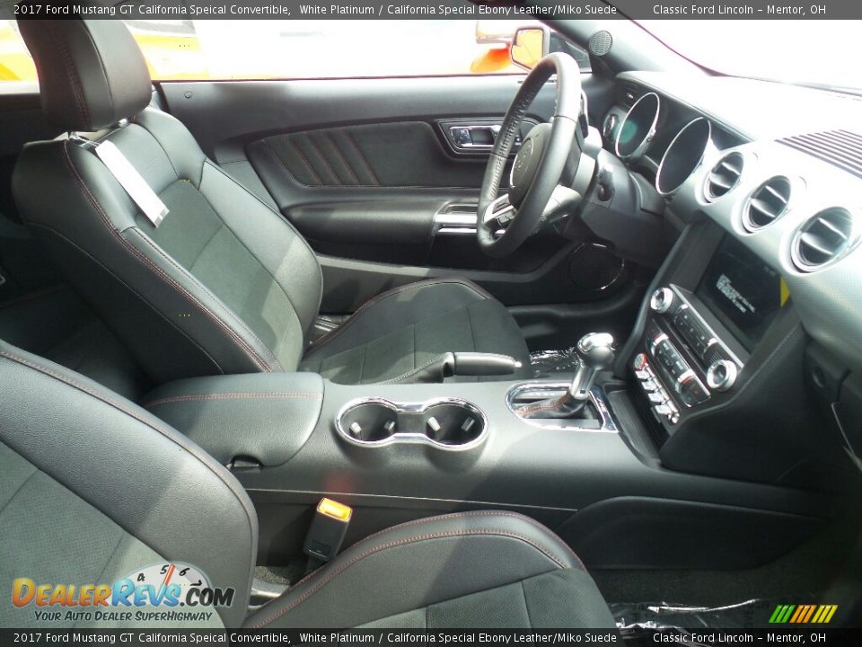 2017 Ford Mustang GT California Speical Convertible White Platinum / California Special Ebony Leather/Miko Suede Photo #5