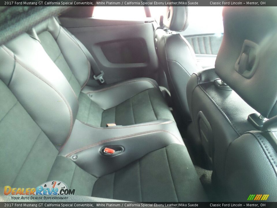 2017 Ford Mustang GT California Speical Convertible White Platinum / California Special Ebony Leather/Miko Suede Photo #7