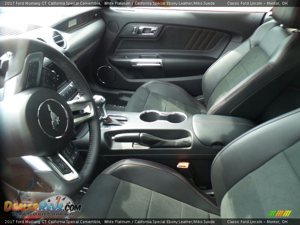 2017 Ford Mustang GT California Speical Convertible White Platinum / California Special Ebony Leather/Miko Suede Photo #8