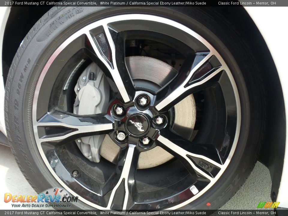 2017 Ford Mustang GT California Speical Convertible White Platinum / California Special Ebony Leather/Miko Suede Photo #9