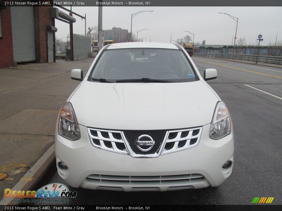 2013 Nissan Rogue S AWD Pearl White / Gray Photo #17