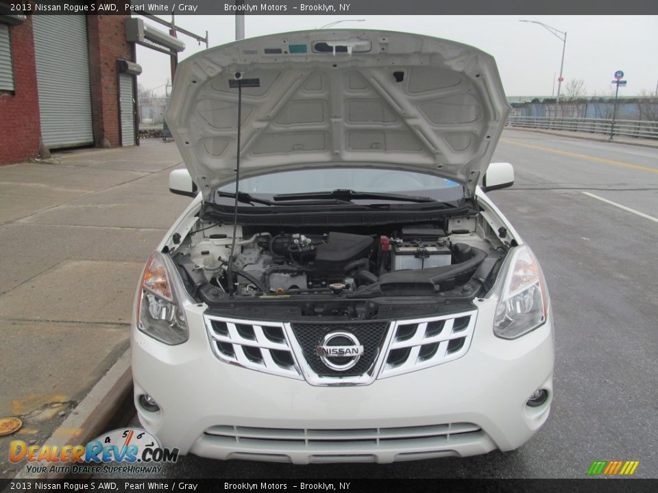 2013 Nissan Rogue S AWD Pearl White / Gray Photo #19