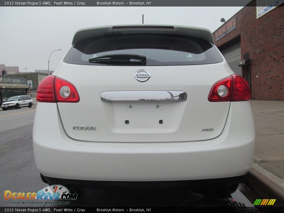 2013 Nissan Rogue S AWD Pearl White / Gray Photo #22