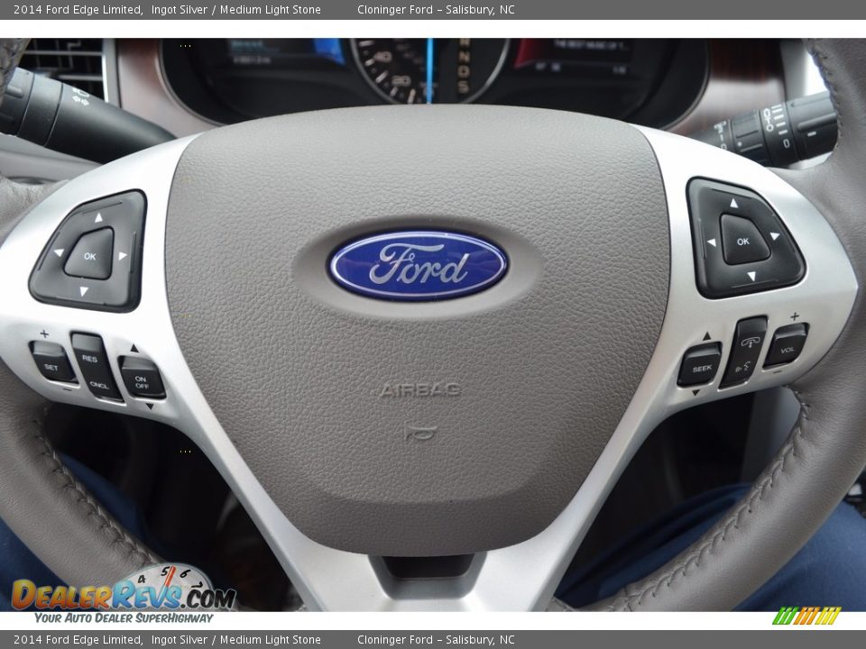 2014 Ford Edge Limited Ingot Silver / Medium Light Stone Photo #24