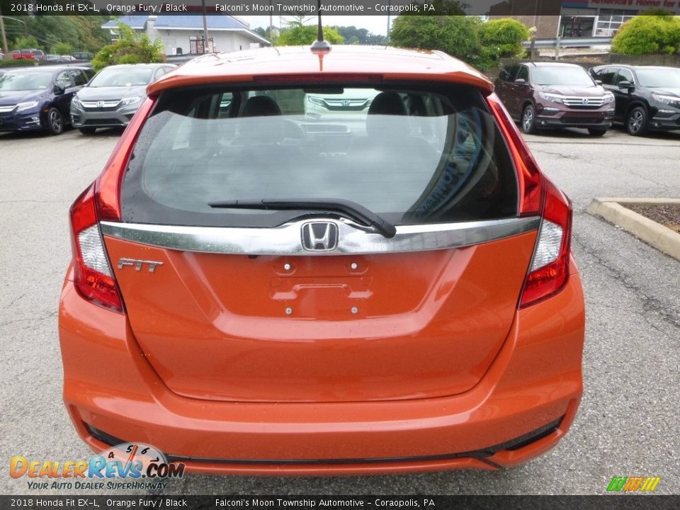 2018 Honda Fit EX-L Orange Fury / Black Photo #3