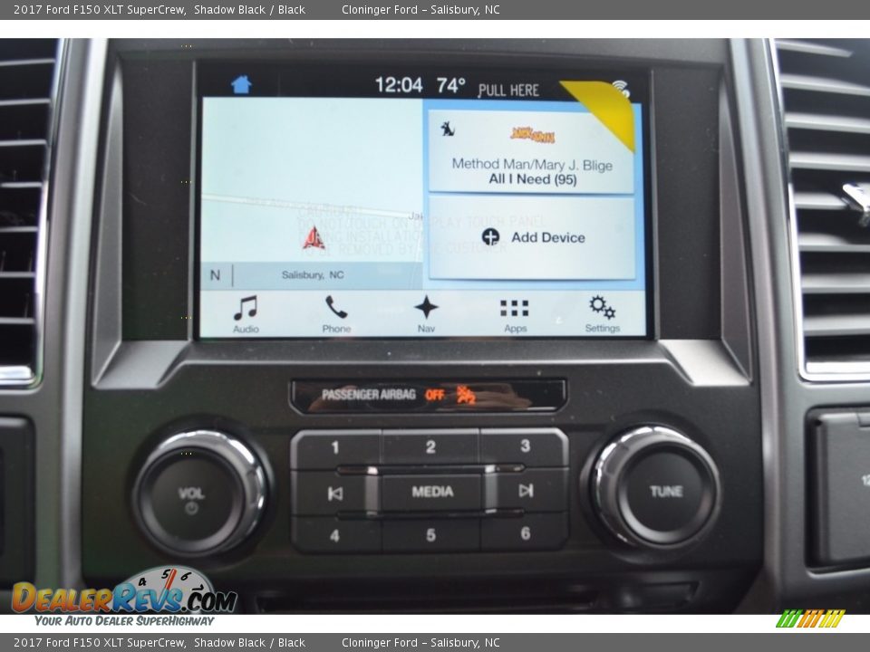 2017 Ford F150 XLT SuperCrew Shadow Black / Black Photo #11