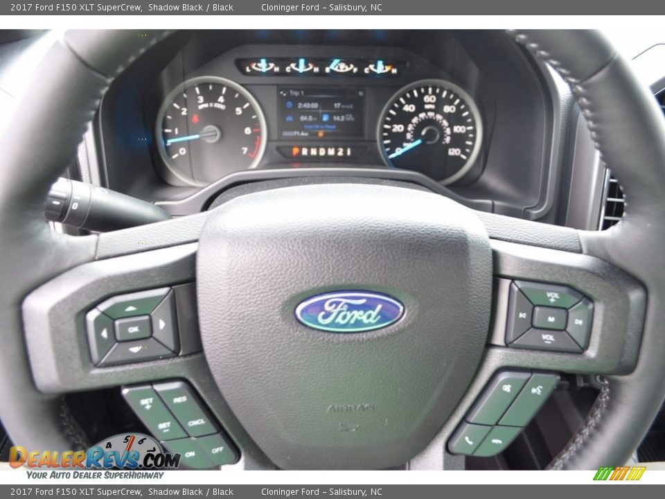 2017 Ford F150 XLT SuperCrew Shadow Black / Black Photo #19