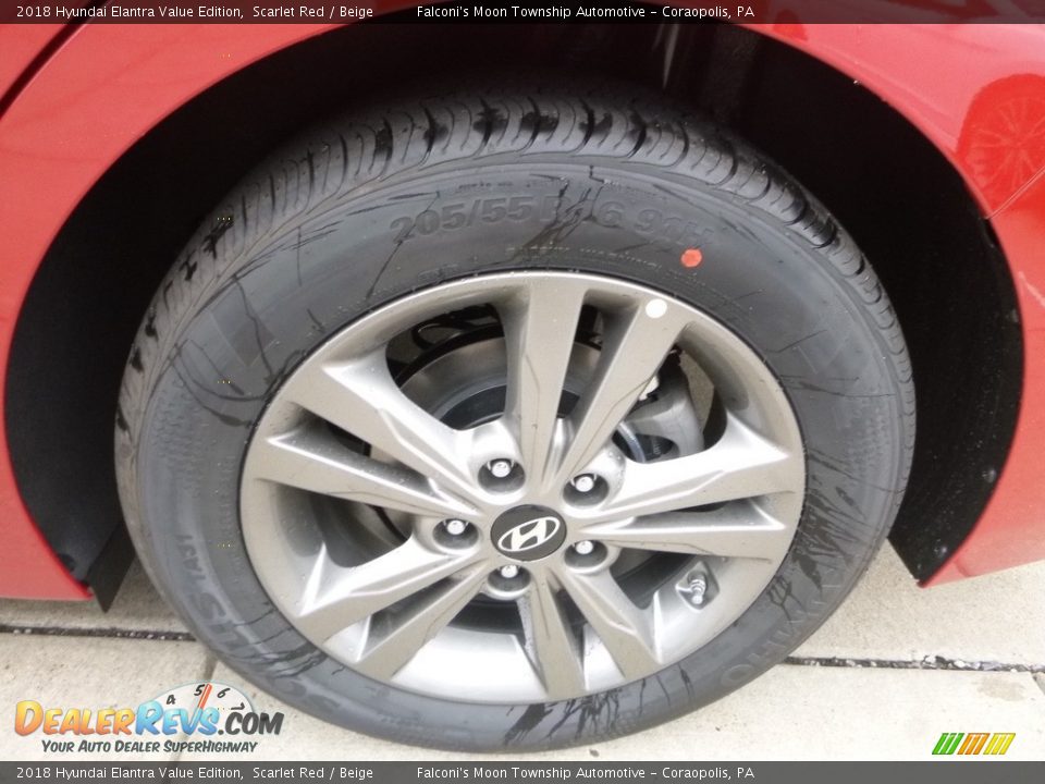 2018 Hyundai Elantra Value Edition Scarlet Red / Beige Photo #8