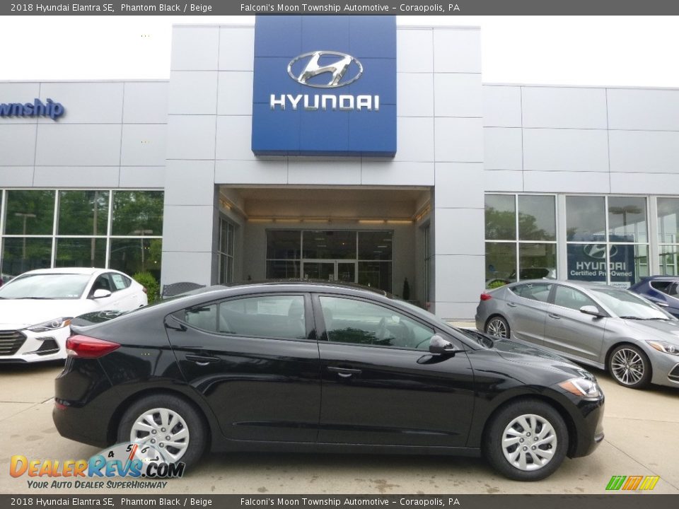 2018 Hyundai Elantra SE Phantom Black / Beige Photo #1