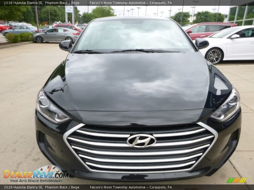 2018 Hyundai Elantra SE Phantom Black / Beige Photo #4