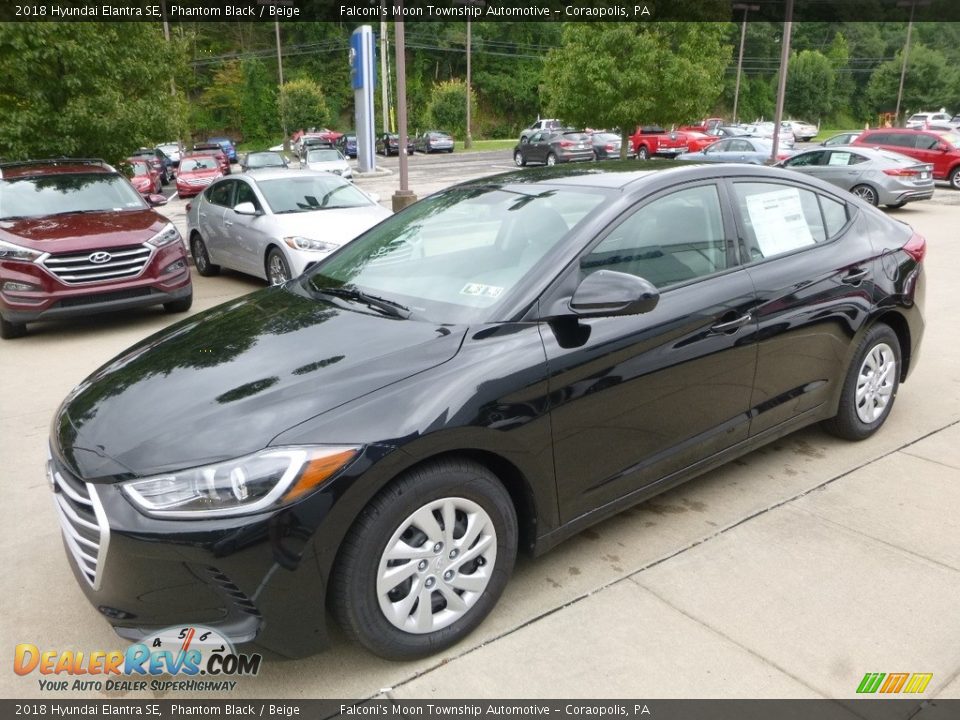 2018 Hyundai Elantra SE Phantom Black / Beige Photo #5
